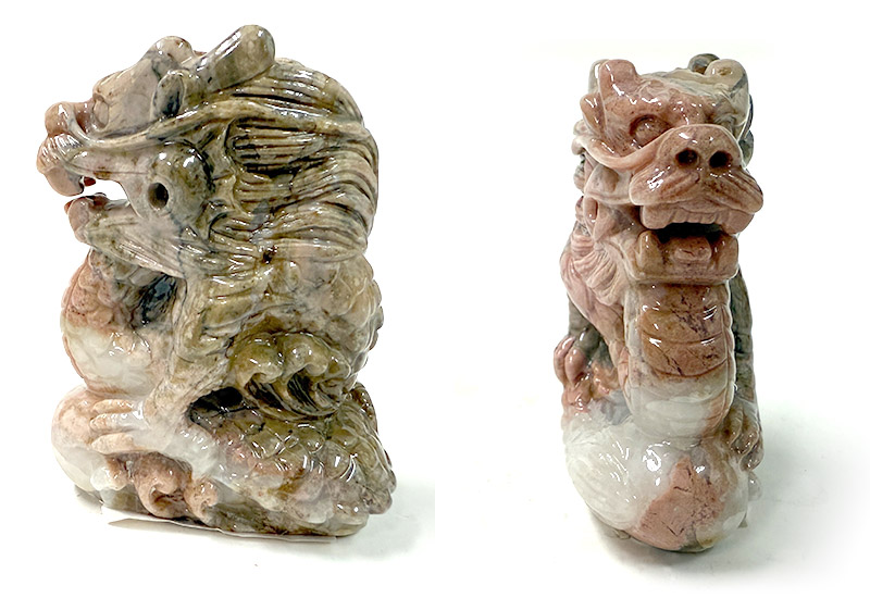 玫瑰石動物擺件(大)-龍